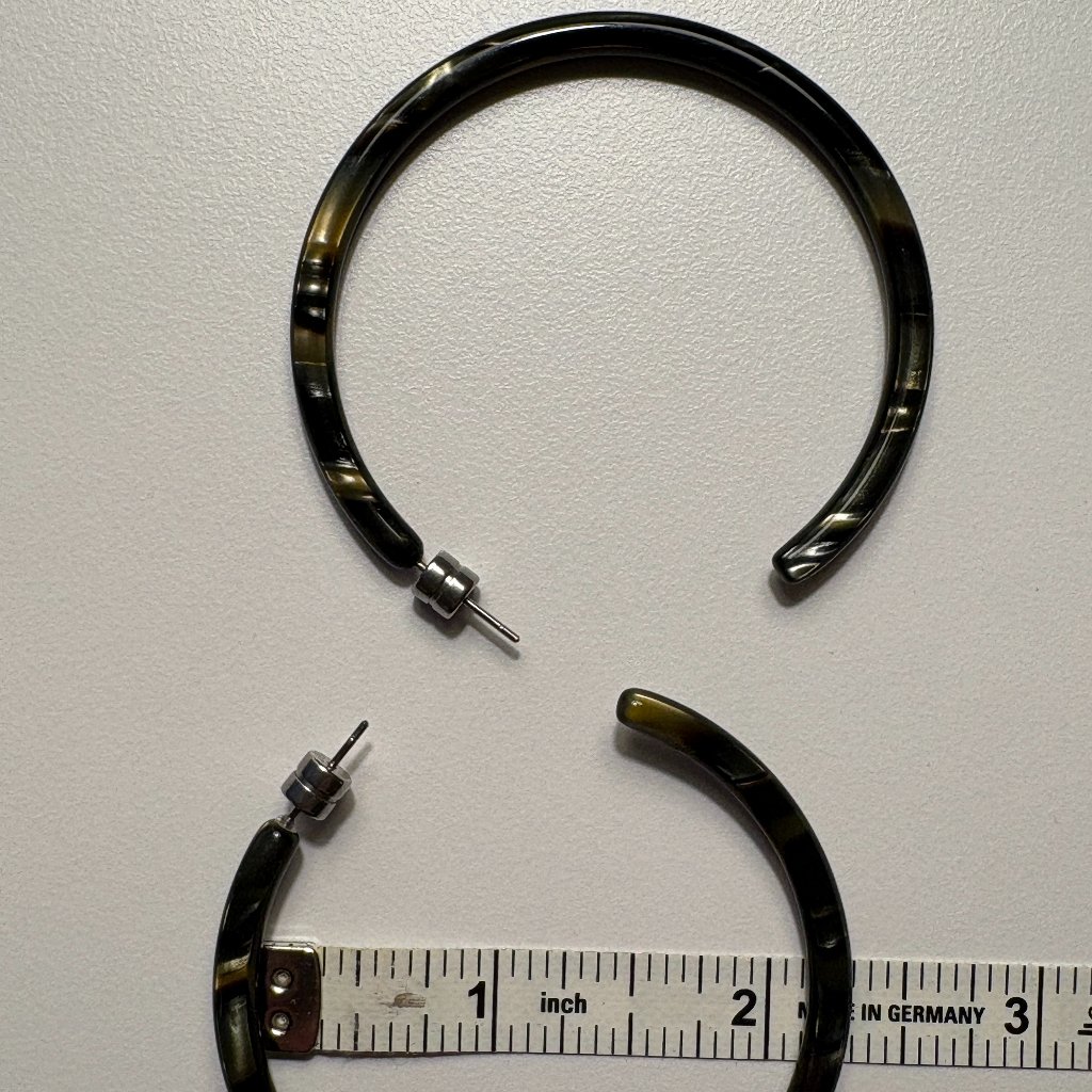 Machete Large Hoop Earrings - Midnight Horn